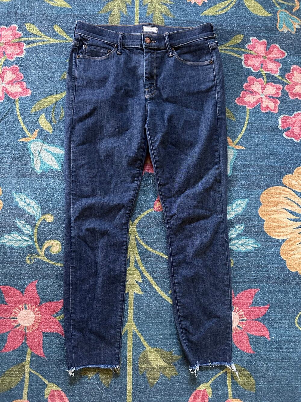 Mother Looker Ankle Fray Jeans Toughness Size 29